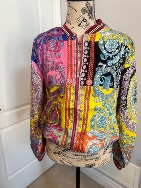 Multicolor Printed Bomber Jacket